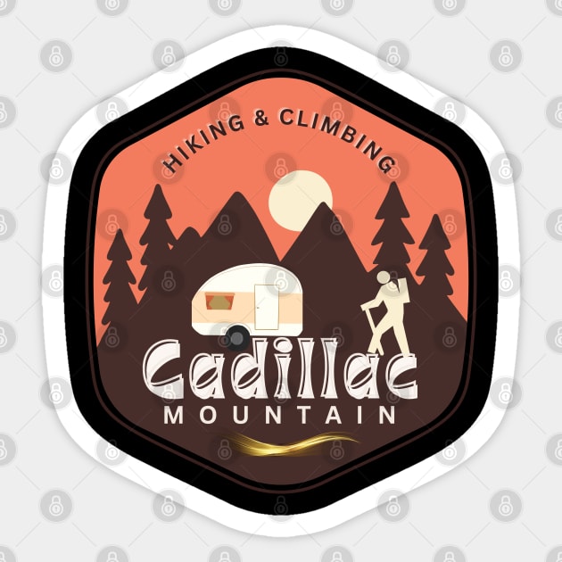 Cadillac Mountain Sticker by TeeText